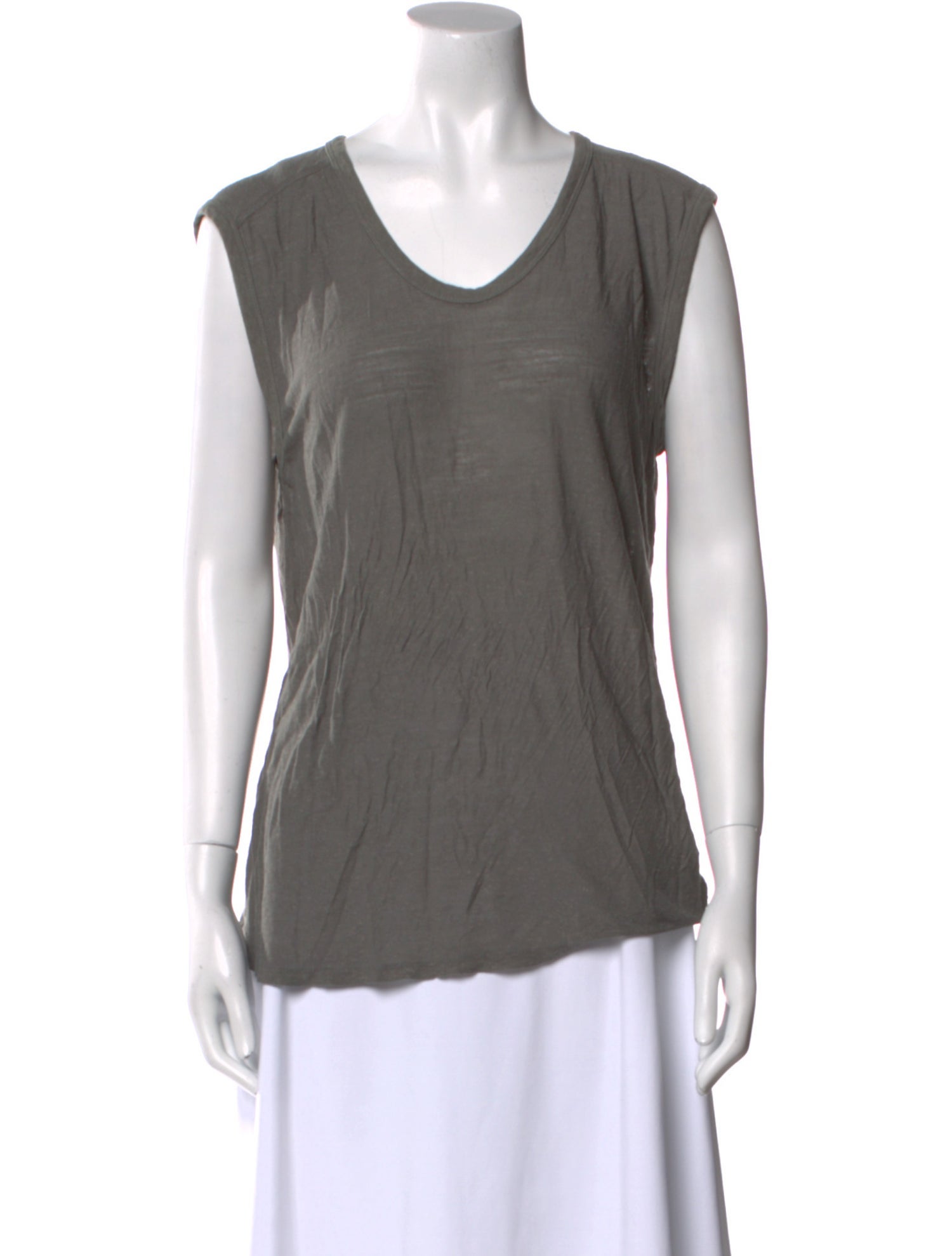 T by Alexander Wang Scoop Neck Sleeveless Top