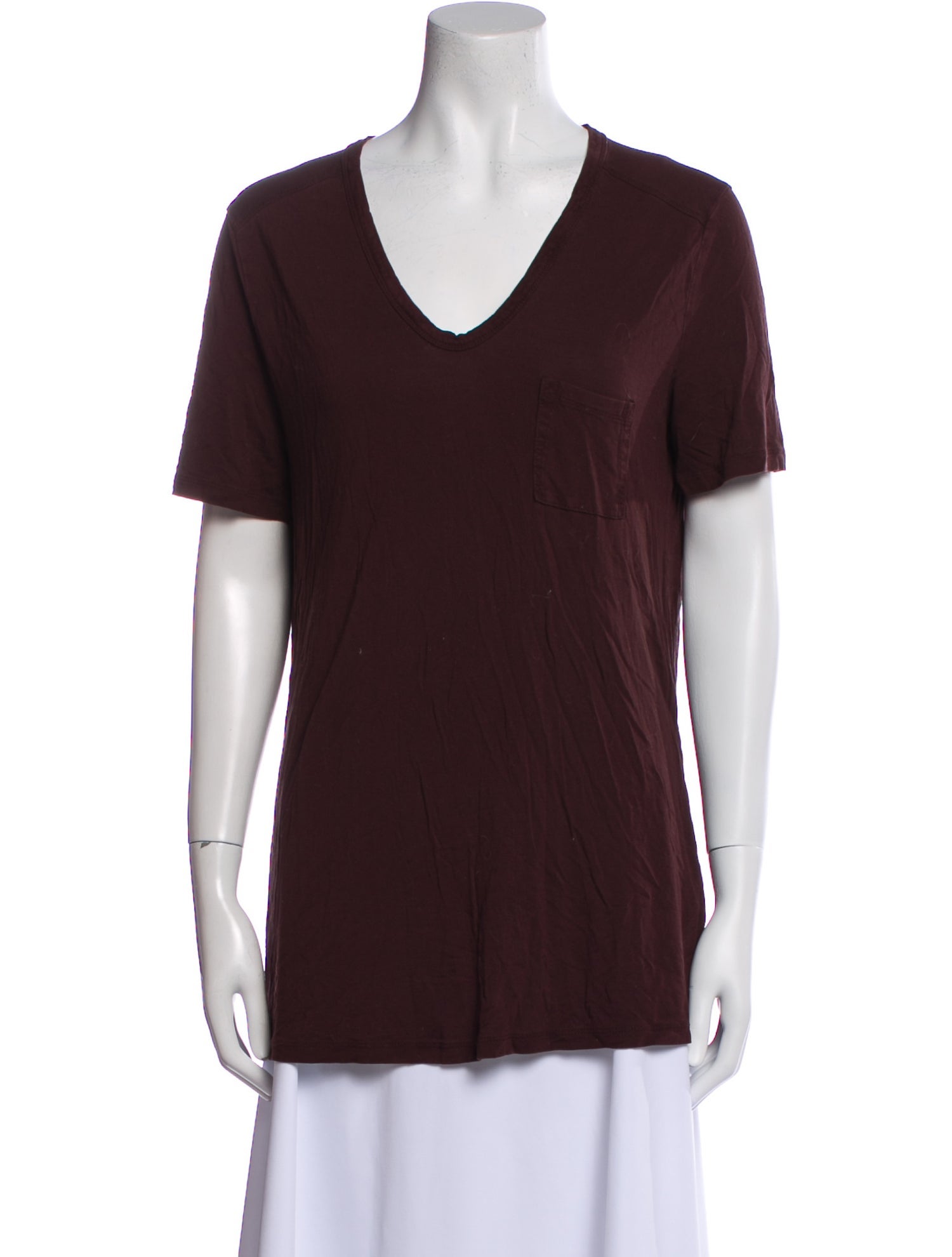 T by Alexander Wang V-Neck Short Sleeve T-Shirt