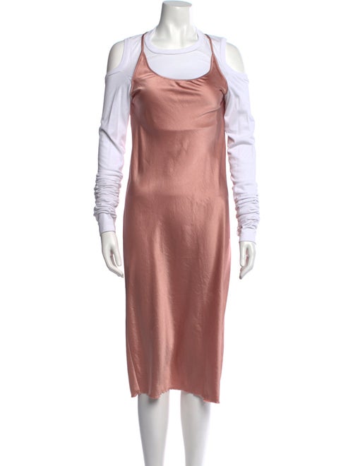 T by Alexander Wang Scoop Neck Midi Length Dress