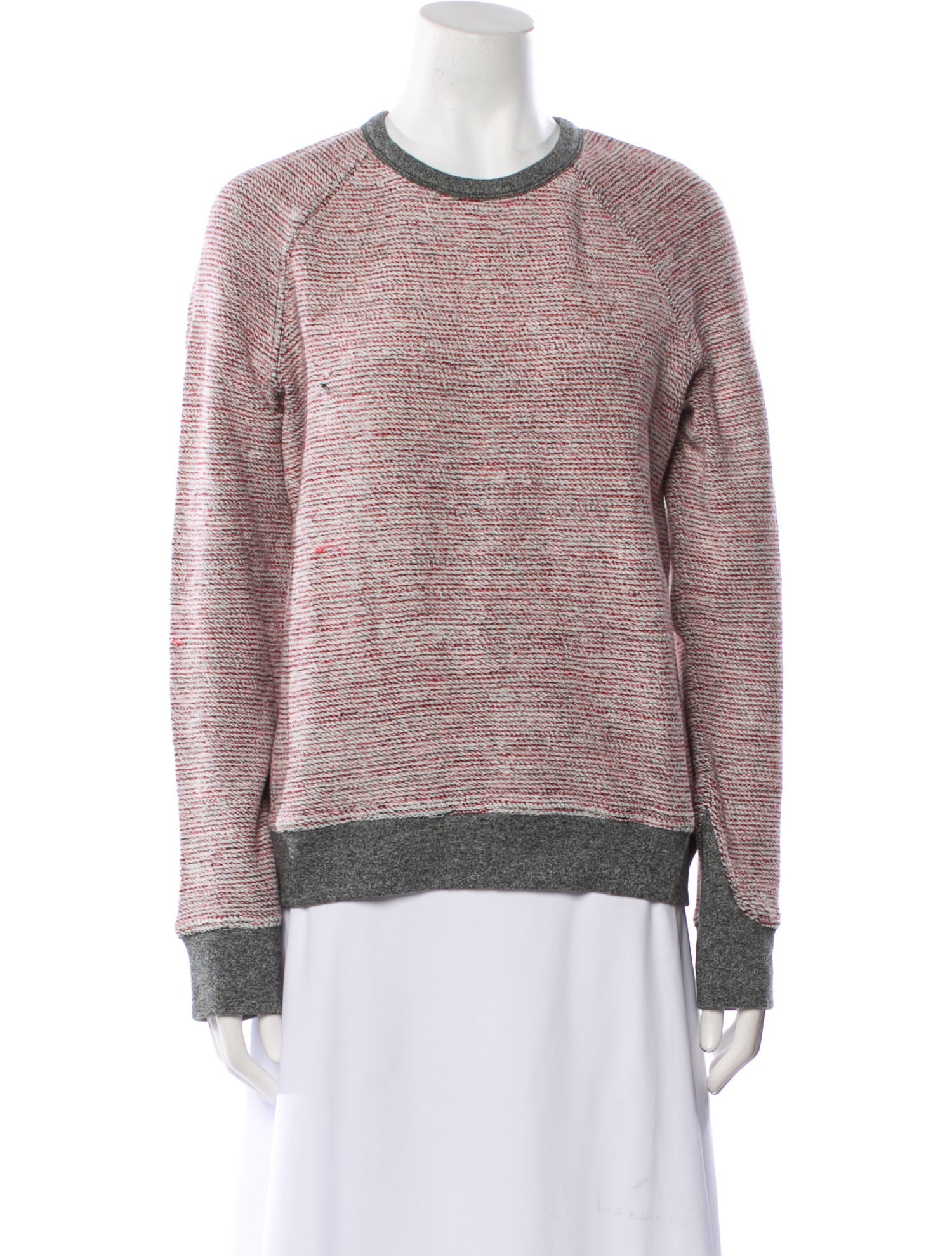 T by Alexander Wang Striped Crew Neck Sweater