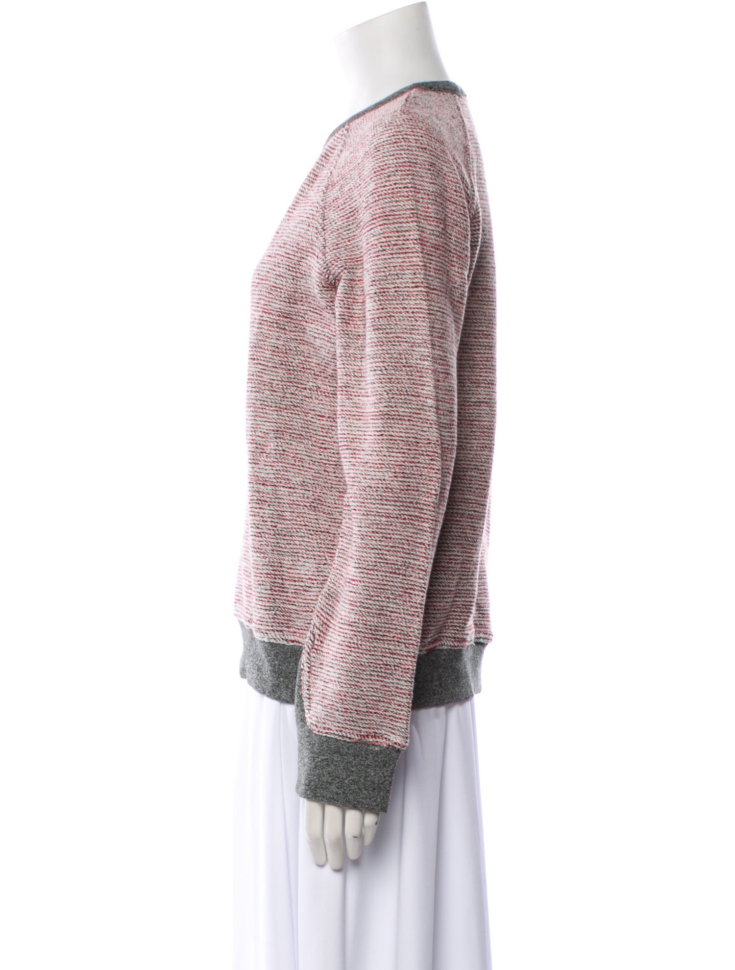 T by Alexander Wang Striped Crew Neck Sweater