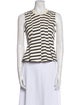 T by Alexander Wang Striped Crew Neck Top