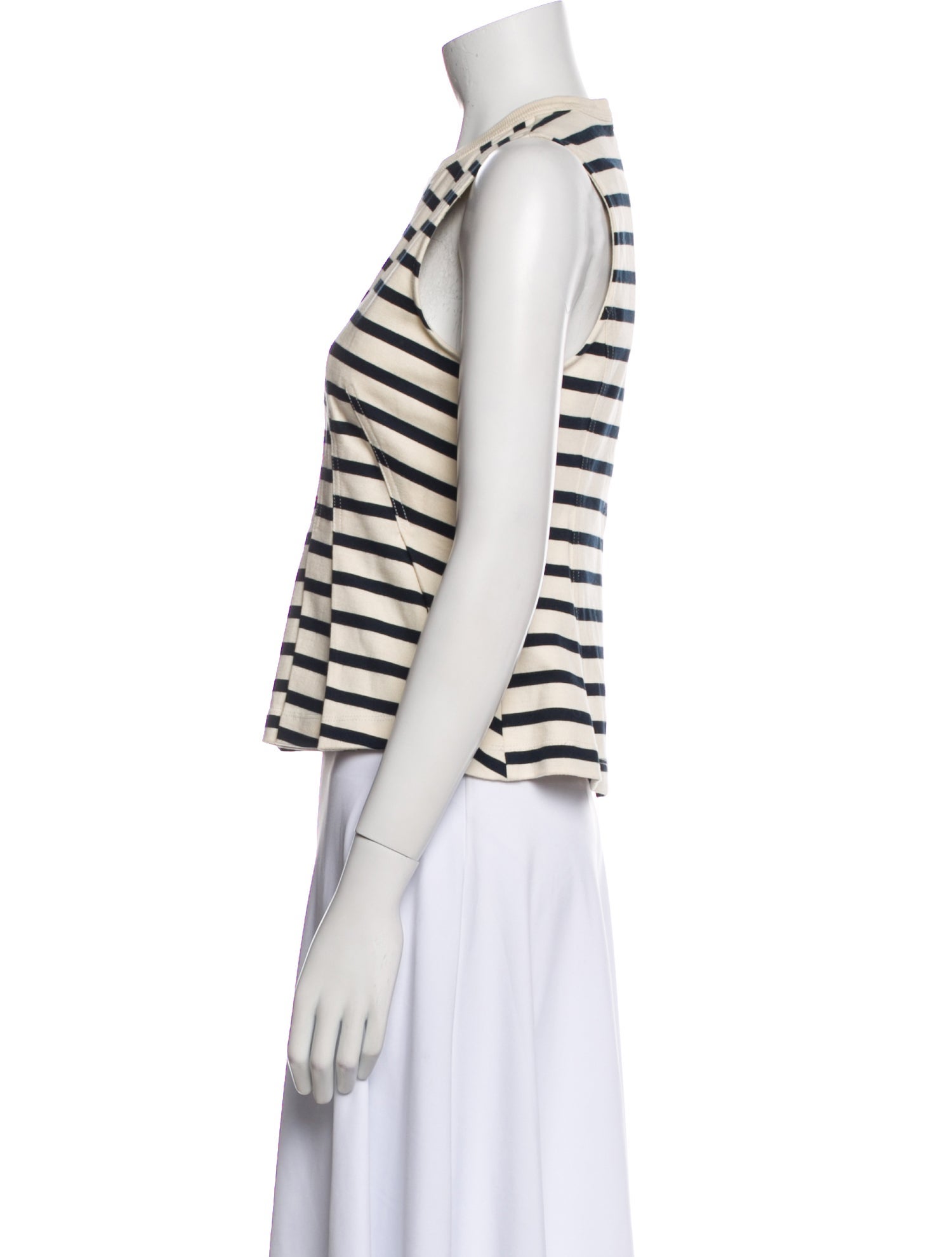 T by Alexander Wang Striped Crew Neck Top