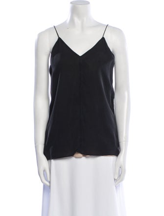 T by Alexander Wang Silk V-Neck Top