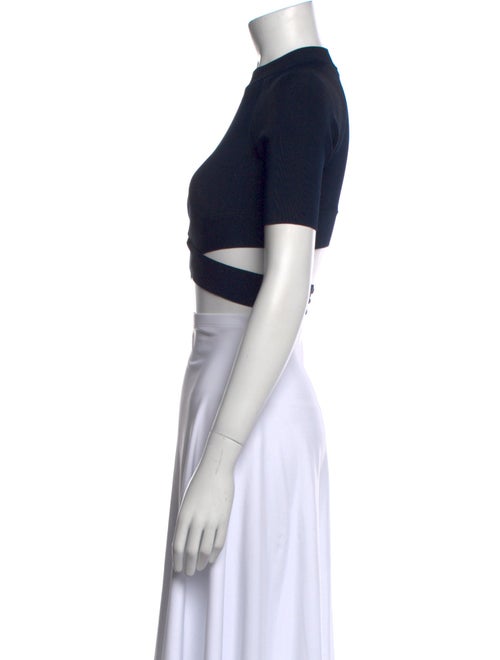 T by Alexander Wang Mock Neck Short Sleeve Crop Top