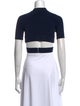 T by Alexander Wang Mock Neck Short Sleeve Crop Top