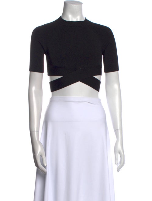 T by Alexander Wang Crew Neck Short Sleeve Crop Top