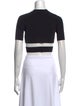 T by Alexander Wang Crew Neck Short Sleeve Crop Top