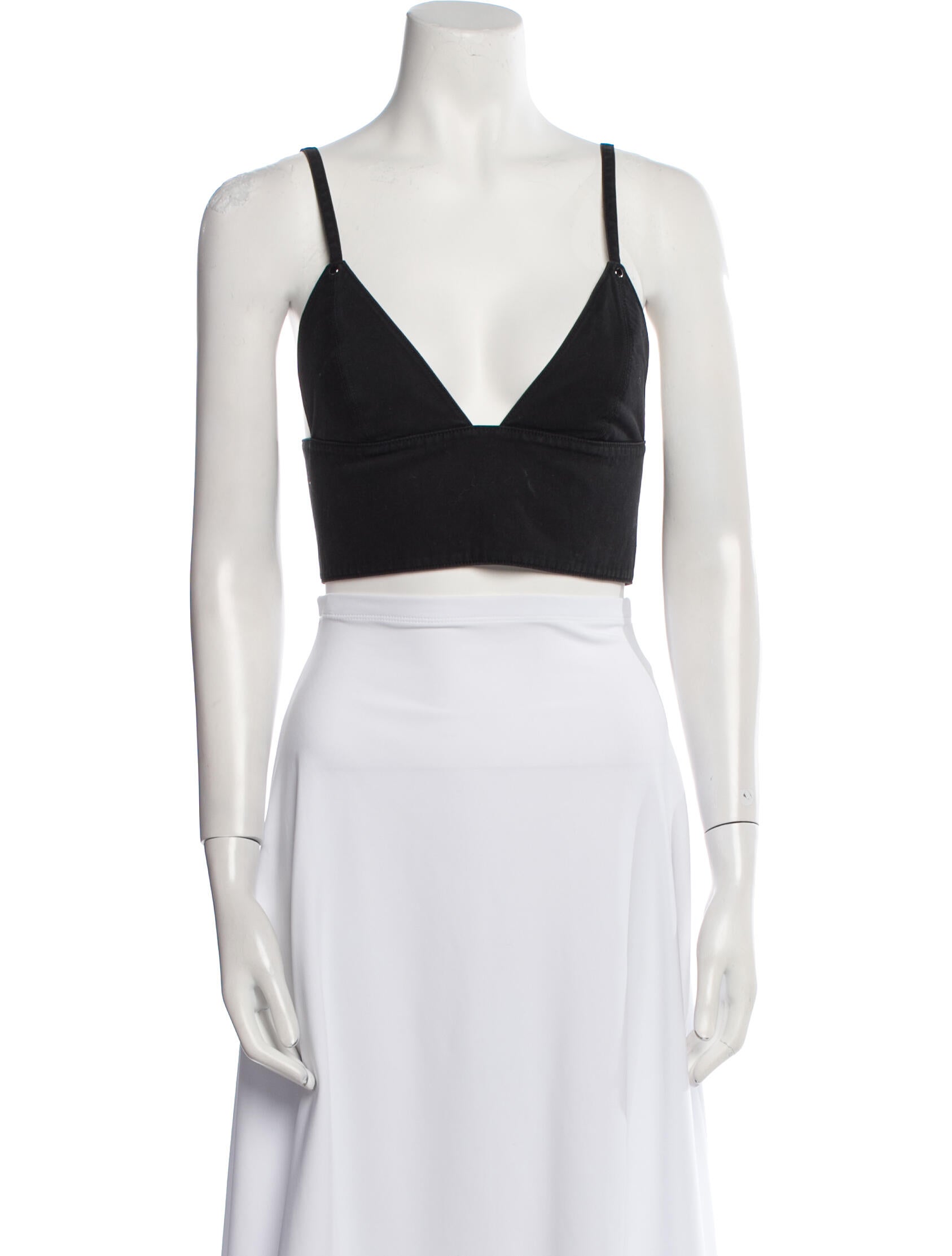T by Alexander Wang V-Neck Sleeveless Crop Top