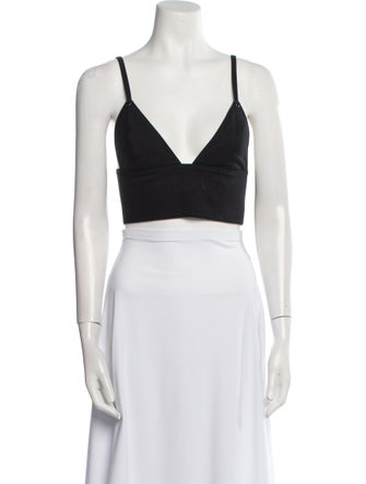 T by Alexander Wang V-Neck Sleeveless Crop Top