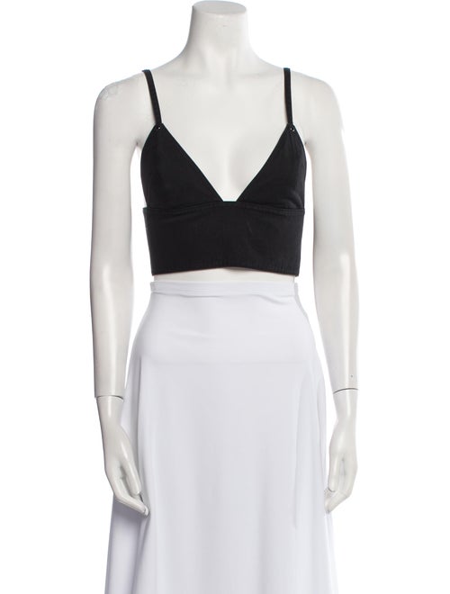 T by Alexander Wang V-Neck Sleeveless Crop Top