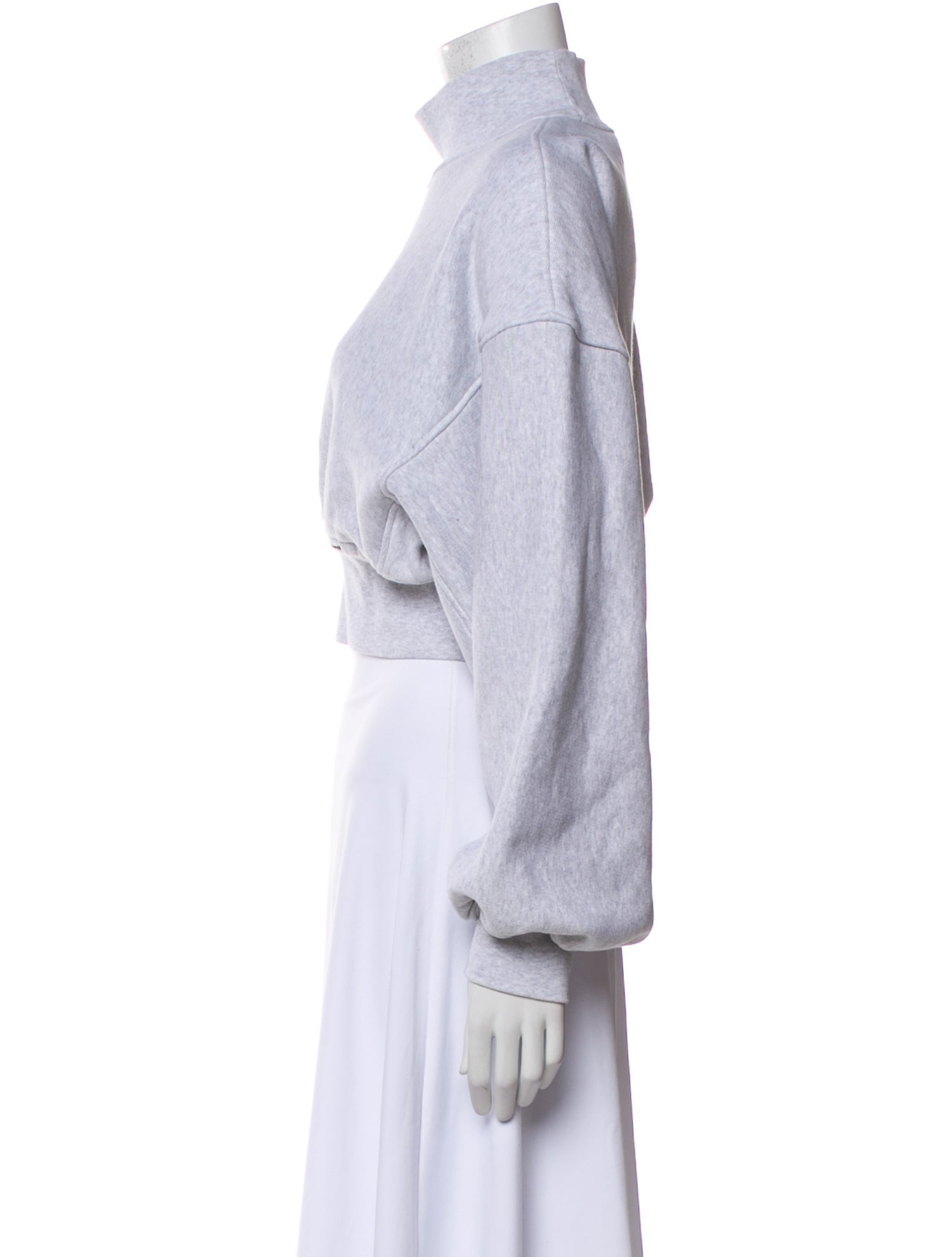 T by Alexander Wang Turtleneck Long Sleeve Crop Top