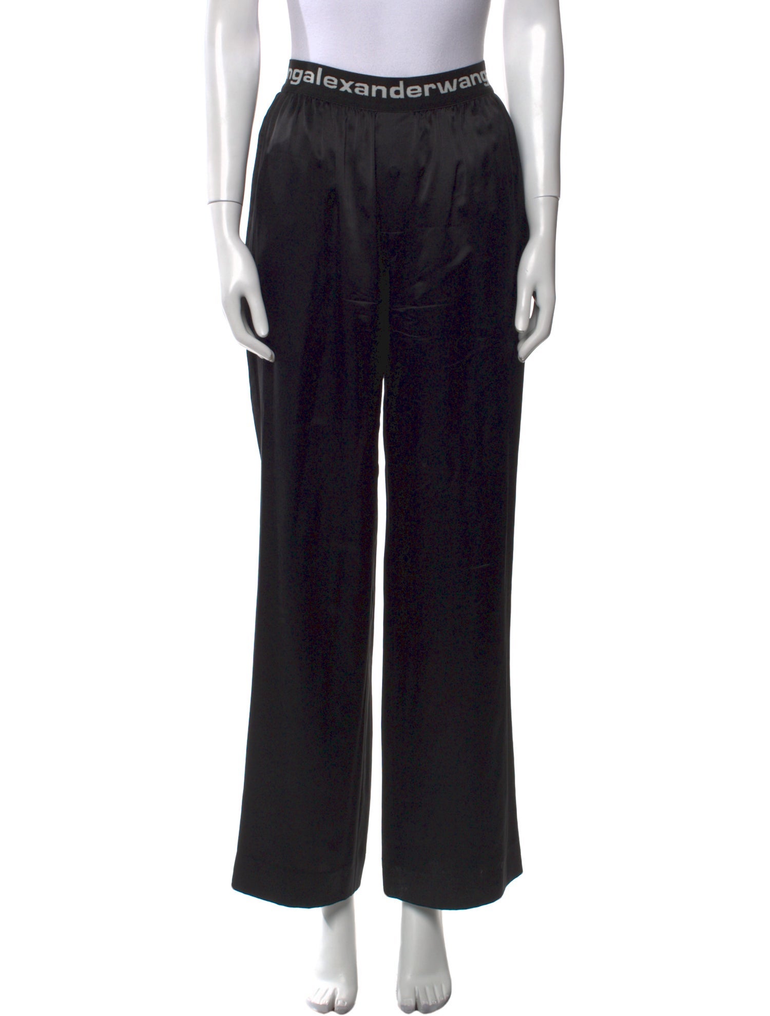 T by Alexander Wang Silk Straight Leg Pants