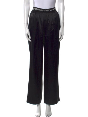 T by Alexander Wang Silk Straight Leg Pants