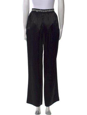 T by Alexander Wang Silk Straight Leg Pants