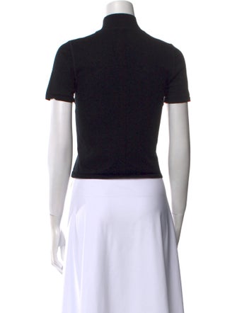 T by Alexander Wang Mock Neck Short Sleeve Crop Top