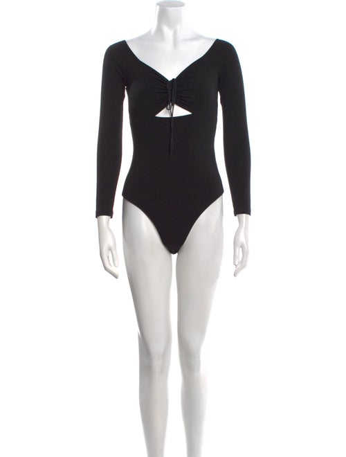 T by Alexander Wang V-Neck Long Sleeve Bodysuit