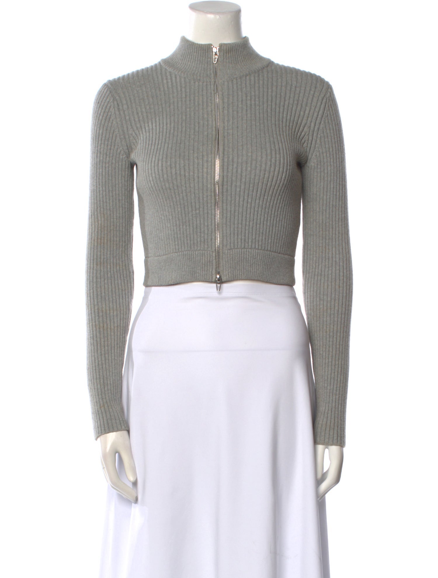 T by Alexander Wang Mock Neck Long Sleeve Crop Top