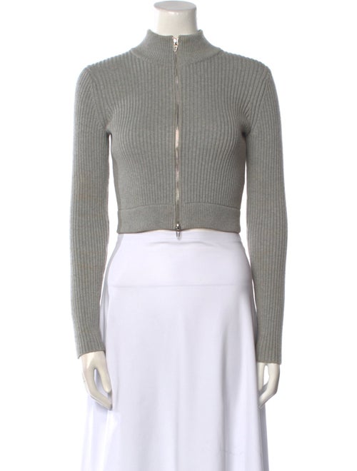 T by Alexander Wang Mock Neck Long Sleeve Crop Top