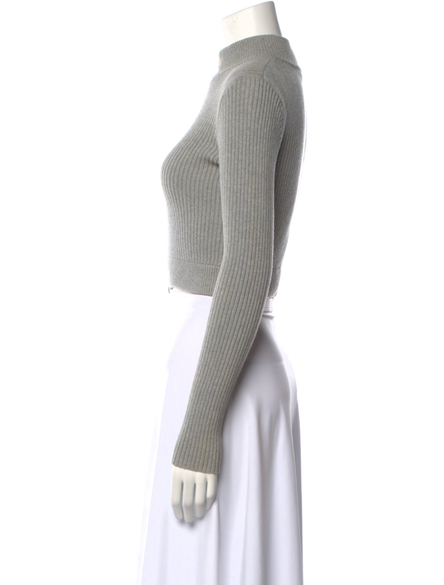 T by Alexander Wang Mock Neck Long Sleeve Crop Top