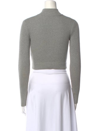 T by Alexander Wang Mock Neck Long Sleeve Crop Top