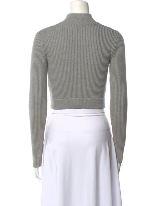 T by Alexander Wang Mock Neck Long Sleeve Crop Top