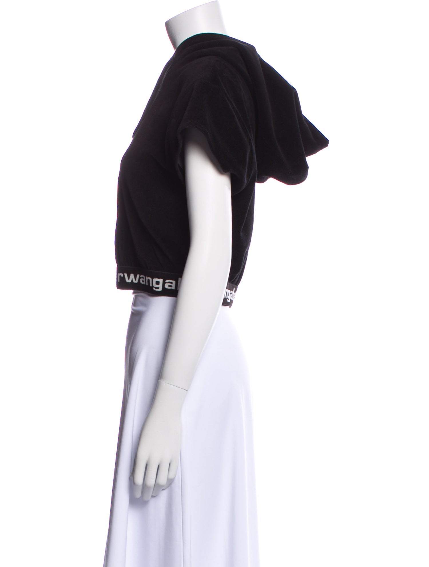 T by Alexander Wang V-Neck Short Sleeve Crop Top