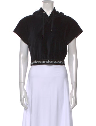 T by Alexander Wang V-Neck Short Sleeve Crop Top