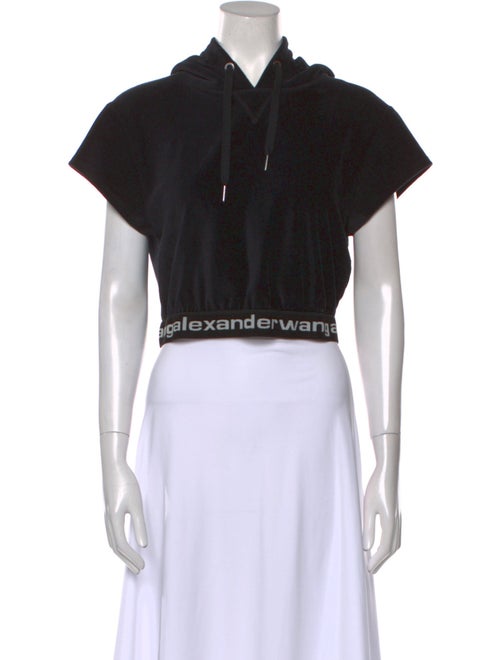 T by Alexander Wang V-Neck Short Sleeve Crop Top