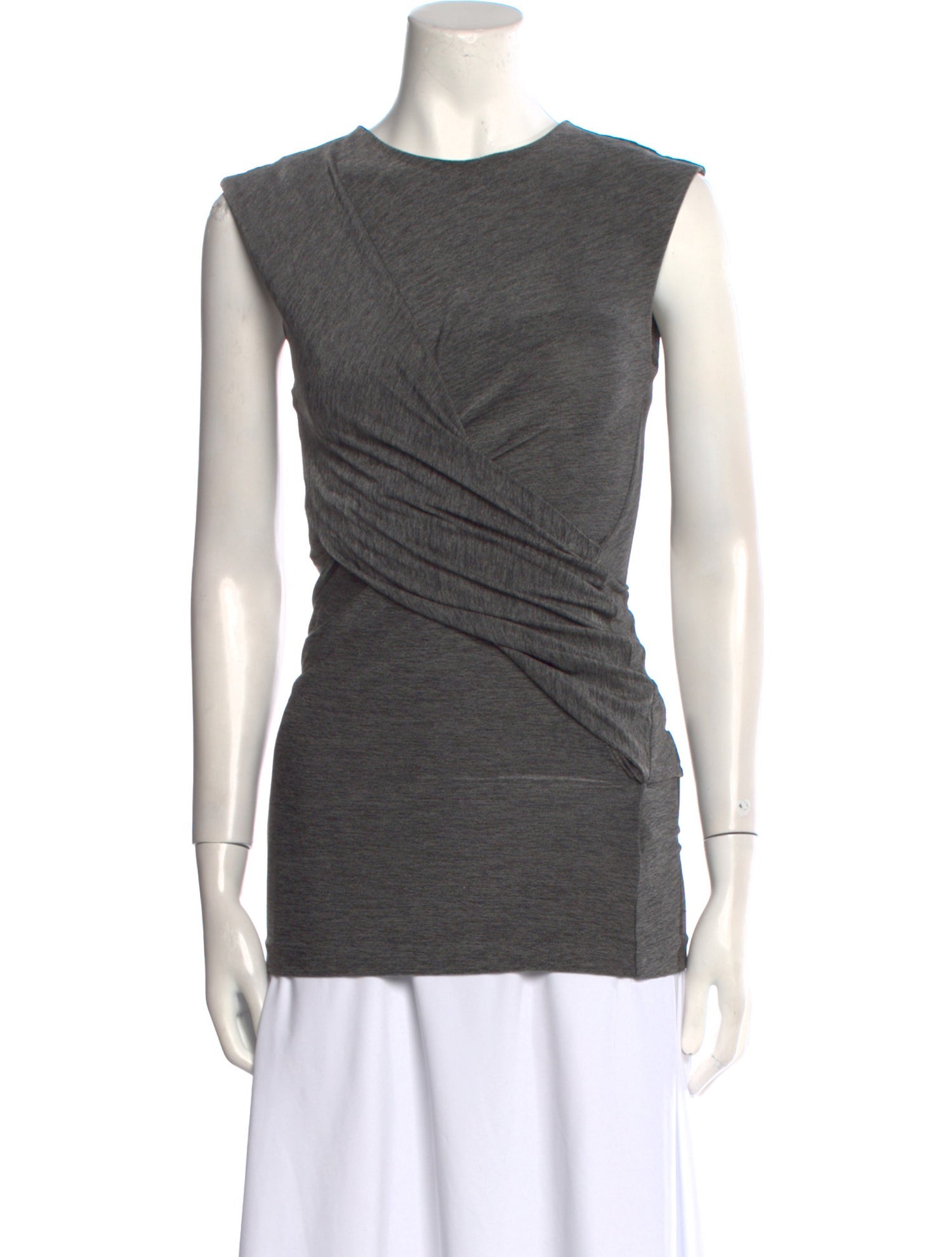 T by Alexander Wang Bateau Neckline Sleeveless Top