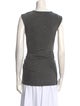 T by Alexander Wang Bateau Neckline Sleeveless Top