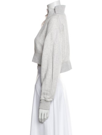 T by Alexander Wang Mock Neck Long Sleeve Crop Top