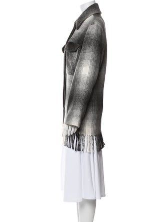 T by Alexander Wang Wool Plaid Print Jacket