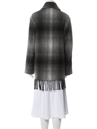 T by Alexander Wang Wool Plaid Print Jacket