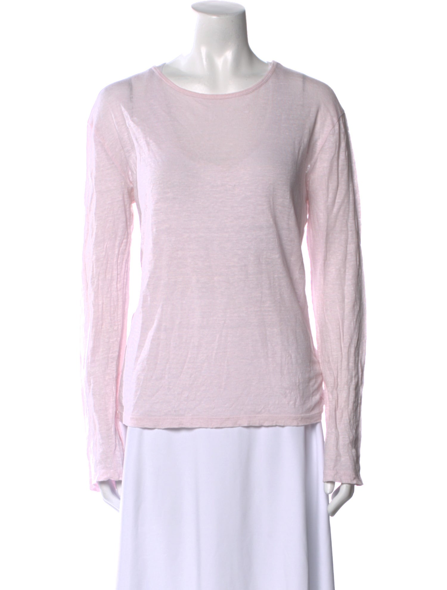 T by Alexander Wang Linen Scoop Neck T-Shirt