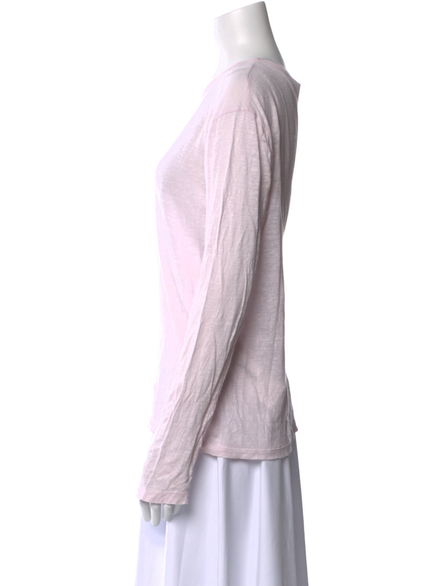 T by Alexander Wang Linen Scoop Neck T-Shirt