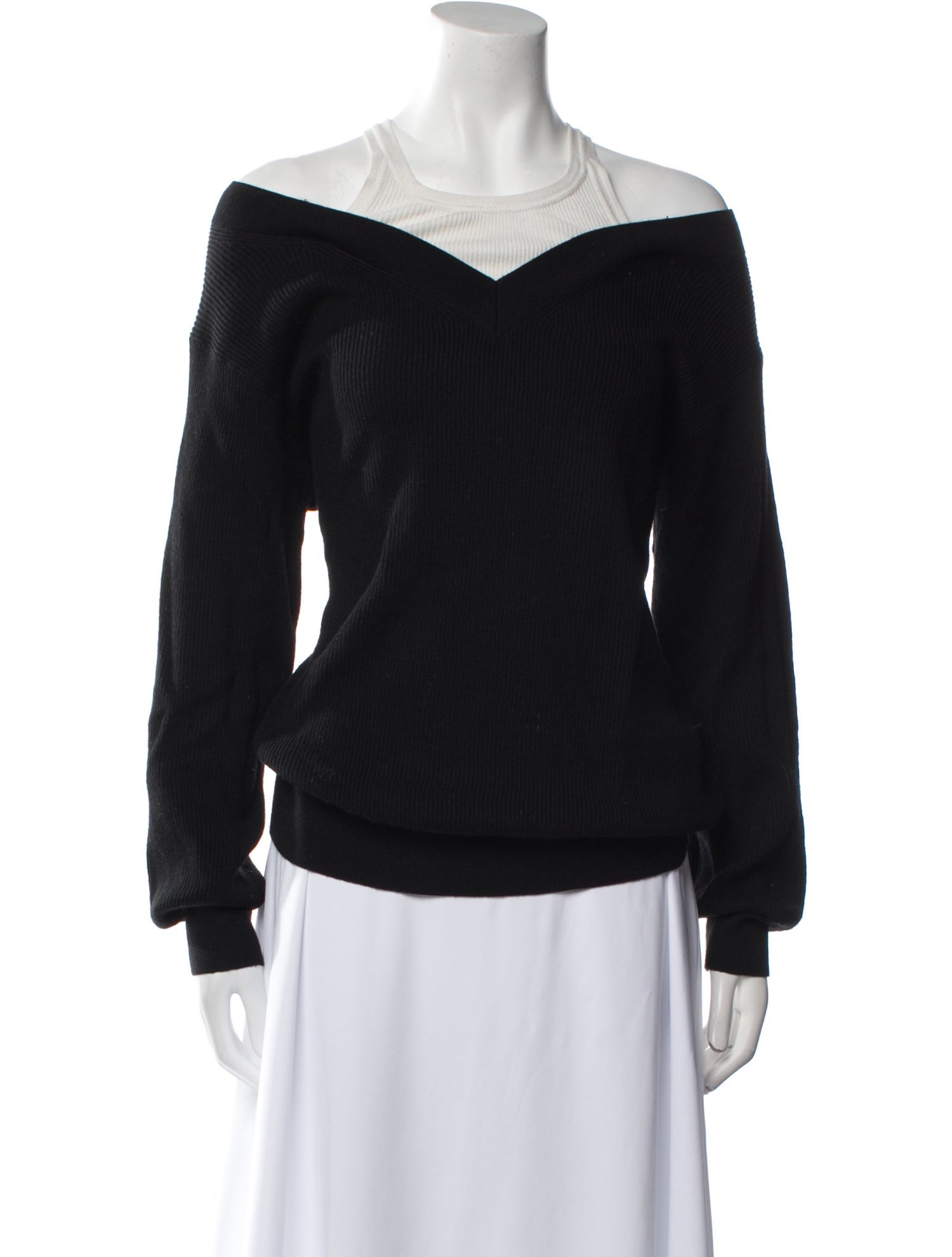 T by Alexander Wang Merino Wool V-Neck Sweater
