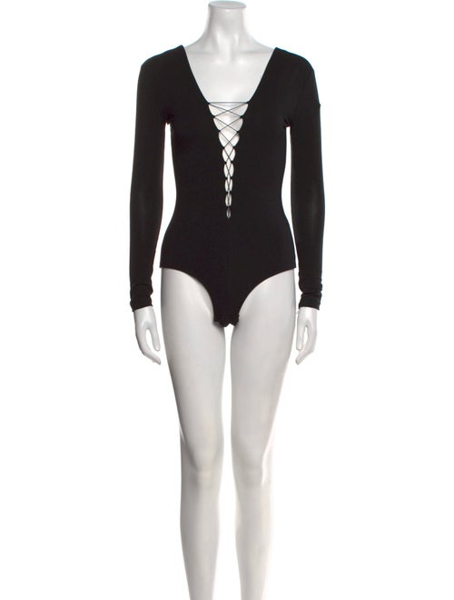 T by Alexander Wang V-Neck Long Sleeve Bodysuit