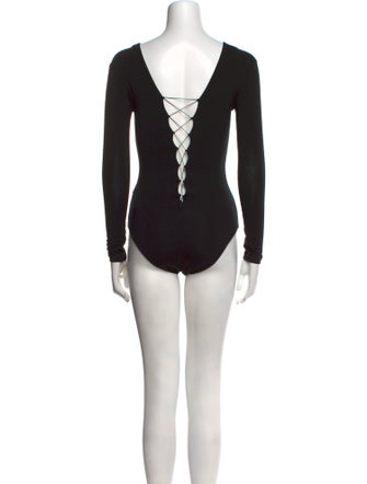 T by Alexander Wang V-Neck Long Sleeve Bodysuit