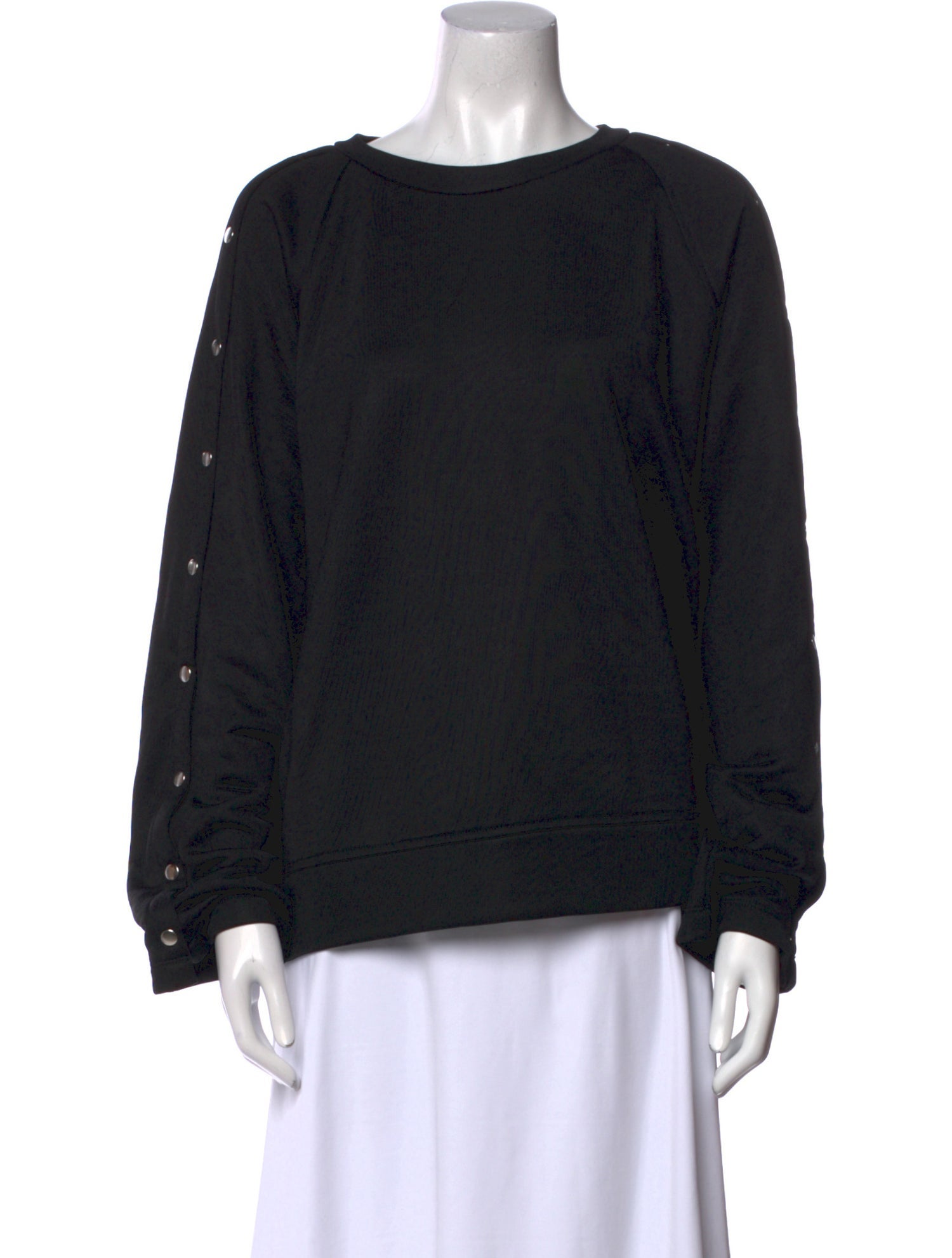 T by Alexander Wang Scoop Neck Long Sleeve Sweatshirt