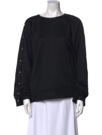 T by Alexander Wang Scoop Neck Long Sleeve Sweatshirt