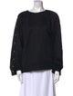 T by Alexander Wang Scoop Neck Long Sleeve Sweatshirt