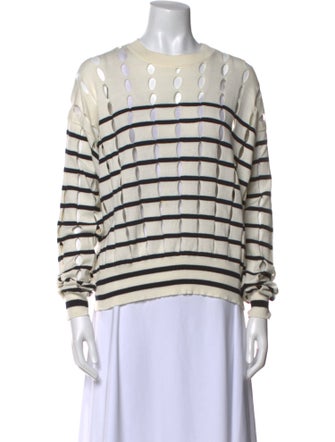 T by Alexander Wang Striped Crew Neck Sweater