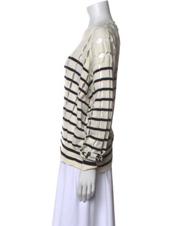 T by Alexander Wang Striped Crew Neck Sweater