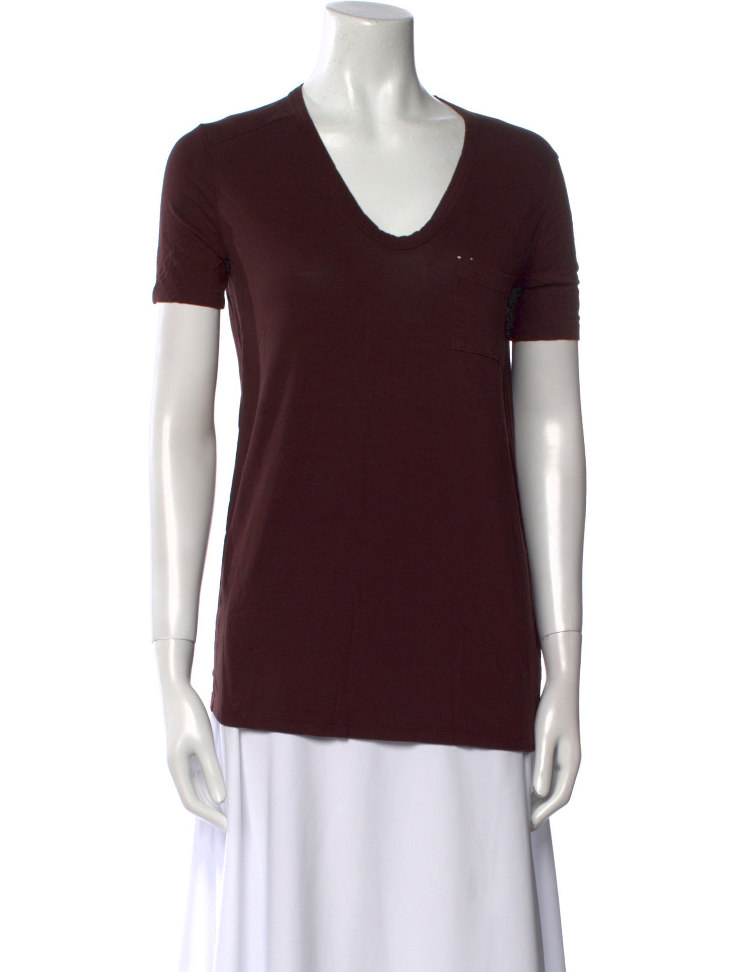 T by Alexander Wang V-Neck Short Sleeve T-Shirt