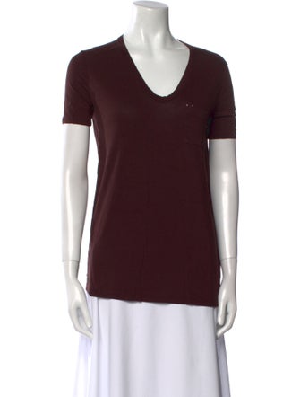 T by Alexander Wang V-Neck Short Sleeve T-Shirt