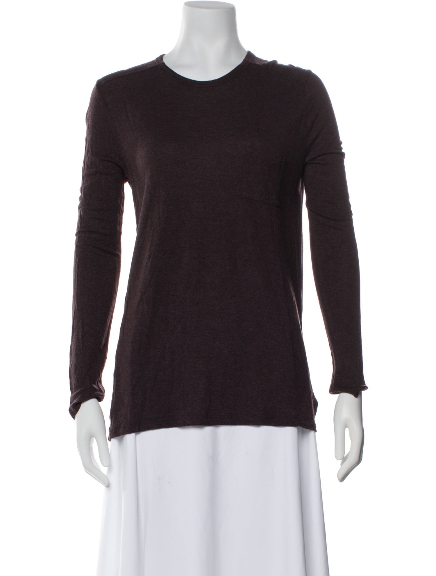 T by Alexander Wang Crew Neck Long Sleeve T-Shirt