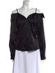 T by Alexander Wang Silk Square Neckline Blouse