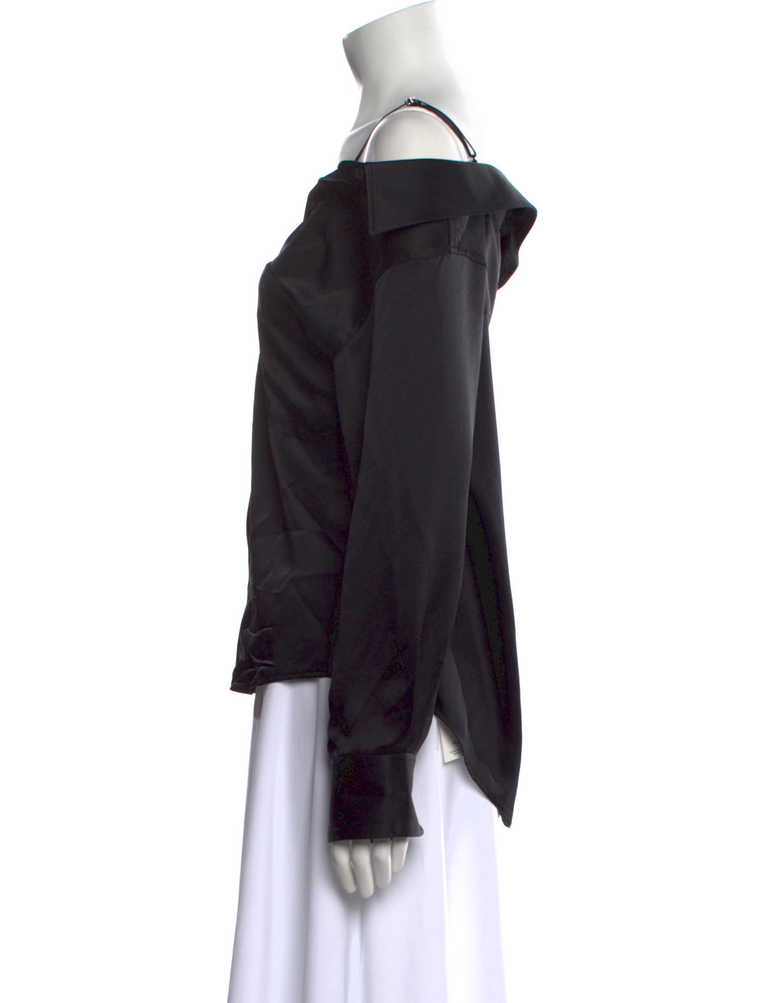 T by Alexander Wang Silk Square Neckline Blouse