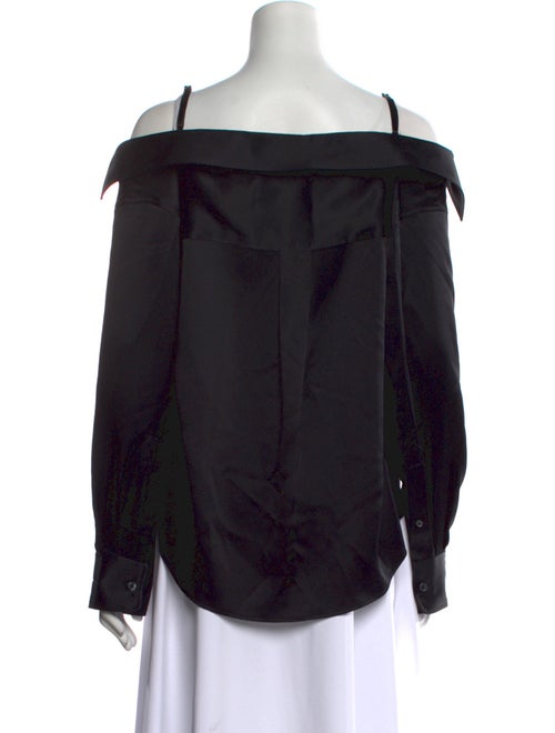 T by Alexander Wang Silk Square Neckline Blouse